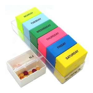  Weekly 2 Compartments Per Day Pill Organizer Health 