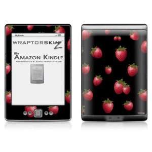  Strawberries on Black Skin (fits  Kindle 4   6 display 