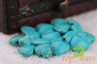 100 pcs Turquoise Heart charms Loose beads 12mm CR571  