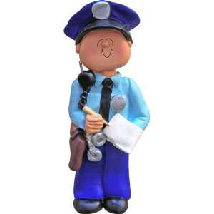  3211 Police Officer: Male Personalized Christmas Ornament 