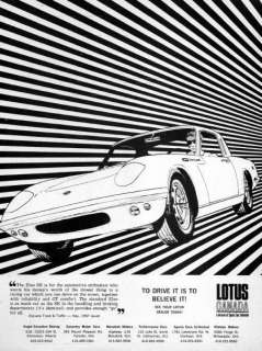 1967 Lotus Elan SE Believe It Original Ad  