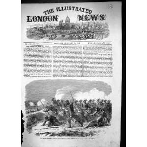 1864 War Schleswig Battle Over selk Soldiers Shooting Antique Print 