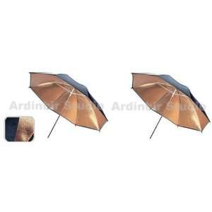   33 83cm Black Gold Reflector Studio Light Umbrellas