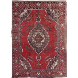  711 x 112 Red Persian Hand Knotted Wool Tabriz Rug 