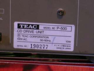 Teac CD Transport Player P 500 Drive Unit Esoteric  