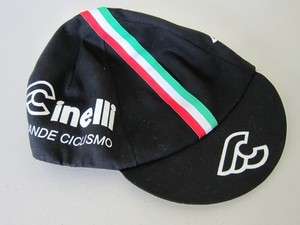   cycling cap black Il Grande Ciclismo classic italian flag stripes