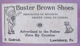 Vintage BUSTER BROWN Shoes with Tige Advertising INK Blotter Early 