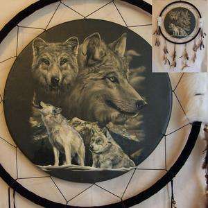26in Wolves Dream Catcher Reproduction  