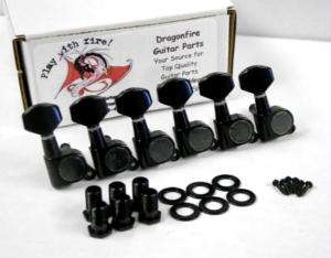 Guitar Tuners,Fits Fender,6 inline, Black, NEW!  
