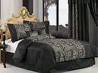 12pc Black White Zebra Giraffe Bed in a Bag Comforter Set + Window 