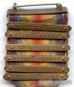 Inter Allied Victory Medal, US, 1917 1918 & 6 bars St Mi, MA,AM,MN 