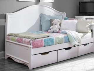 Youth White Full Trundle Platform Daybed  