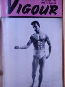 Lot (12) bound VIGOUR muscle mags/Reeves/Grimek 1952  