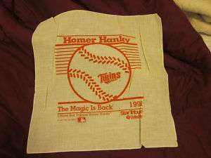 Original 1991 Minnesota Twins Homer Hanky  