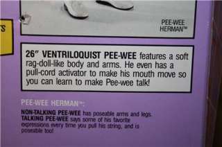 1989 Official Pee Wee Herman 26 Ventriloquist Doll  