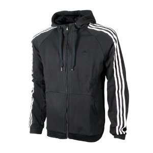 Adidas Herren Lin FZ Hood Sweatshirt Jacke Kapuzenjacke schwarz Gr.: M 