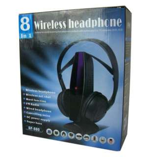 Wireless Funk Headset Headphones Kopfhörer Funkkopfhörer PC MP3 TV 