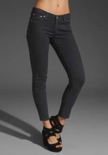 AG ADRIANO GOLDSCHMIED Ankle Legging in Pin Dot Black at Revolve 