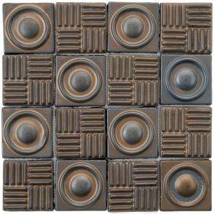 Merola Tile Industry Bronze 12 in. x 12 in. Ceramic Mesh Mounted 