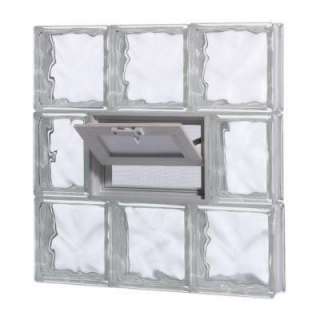   In. Decora Pattern Vented Glass Block Window 103165 