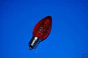 Red Faceted LED C7 Replacement Christmas Light Bulb  