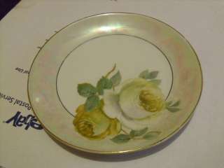 Vintage Z S & Co Bavaria Plate two Roses  
