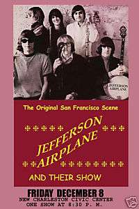 Jefferson Airplane @ New Charleston S.C. Poster 1967  