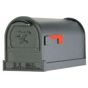 Gibraltar Mailboxes Arlington Post Mount Premium Mailbox   Black 