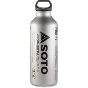 Soto aluminum fuel bottle has an overall capacity of 700ml (23.7 fl 