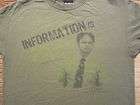 Mens T Shirt The Office information is power Dwight K. Schrute green 