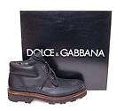 NWT $900 DOLCE & GABBANA Black Leather Boots Shoes s. EU 344  10
