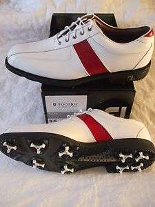BRAND NEW FootJoy Icon Golf Shoes, WHITE/RED, Style #52243, PICK A 