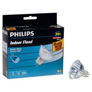 Philips 50 Watt MR16 Light Bulbs (6 Pack) 406009 