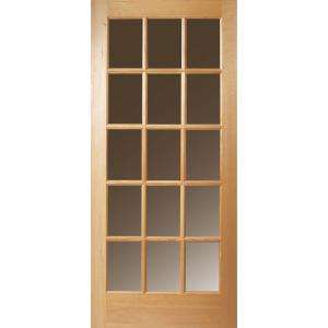 Masonite 36 in. x 80 in. Unfinished 15 Lite Fir Slab Door 87957 at The 