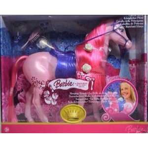 Barbie Pferd rosa   Dornröschen Pferd  Spielzeug