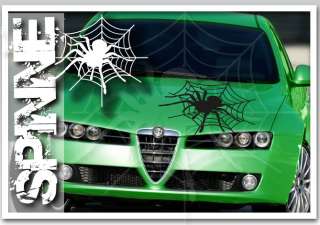 Spinne im Netz** TOP Autotattoo Spider Motiv Aufkleber Motorhauben 