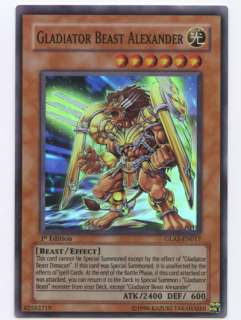 Gladiator Beast Alexander Yugioh Card Super GLAS EN017  