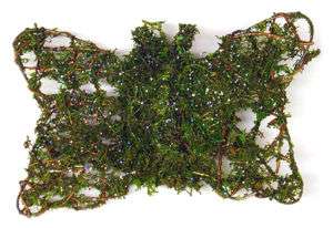 Grapevine Twig Green Moss Butterfly with Glitter Garden Craft 8 LOT 