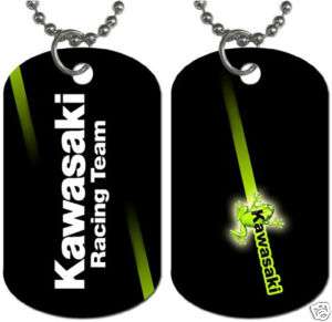 New Kawasaki Moto GP Biker Racing Dog Tag Necklace 1  