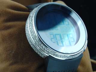   YA114207 5 Row Custom DigitaI i Gucci White Diamond Watch 5.5ct  