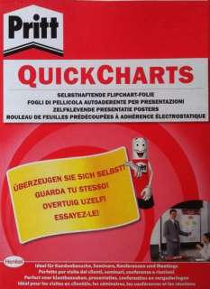 Pritt Flipchart Folie Flip Chart Quickcharts NEU & OVP  