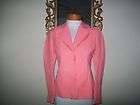 dana buchman jacket pink fringed long sleeve size 0p expedited