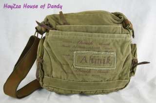 Vintage Style Casual Daily Shoulder Messenger Bag Green  