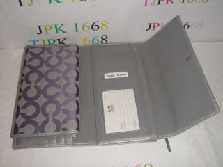 100%AUTHENTIC NWT COACH PURPLE PARK OPIC ART CHECKBOOK WALLET F42461