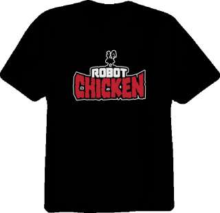 Robot Chicken TV Show Logo T Shirt Black  