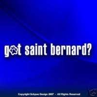 Got saint bernard? Dog Paw print decal stickers pet  