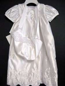 New Small Wonders from Babies R Us White Christian Gown Baptizm Dress 