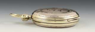 1850s WONDERFUL GOLD DOUBLE LOCKET POCKET WATCH STYLE  