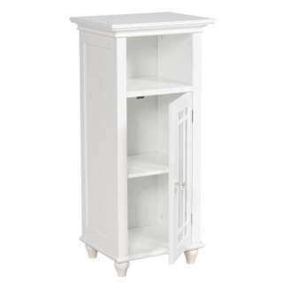 New Neal Bathroom Floor Cabinet w/ 1 door & open shelf   White  