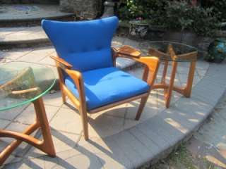   PEARSALL WING BACK SCULPTURAL WALNUT CHAIR DANISH MID CENTURY  